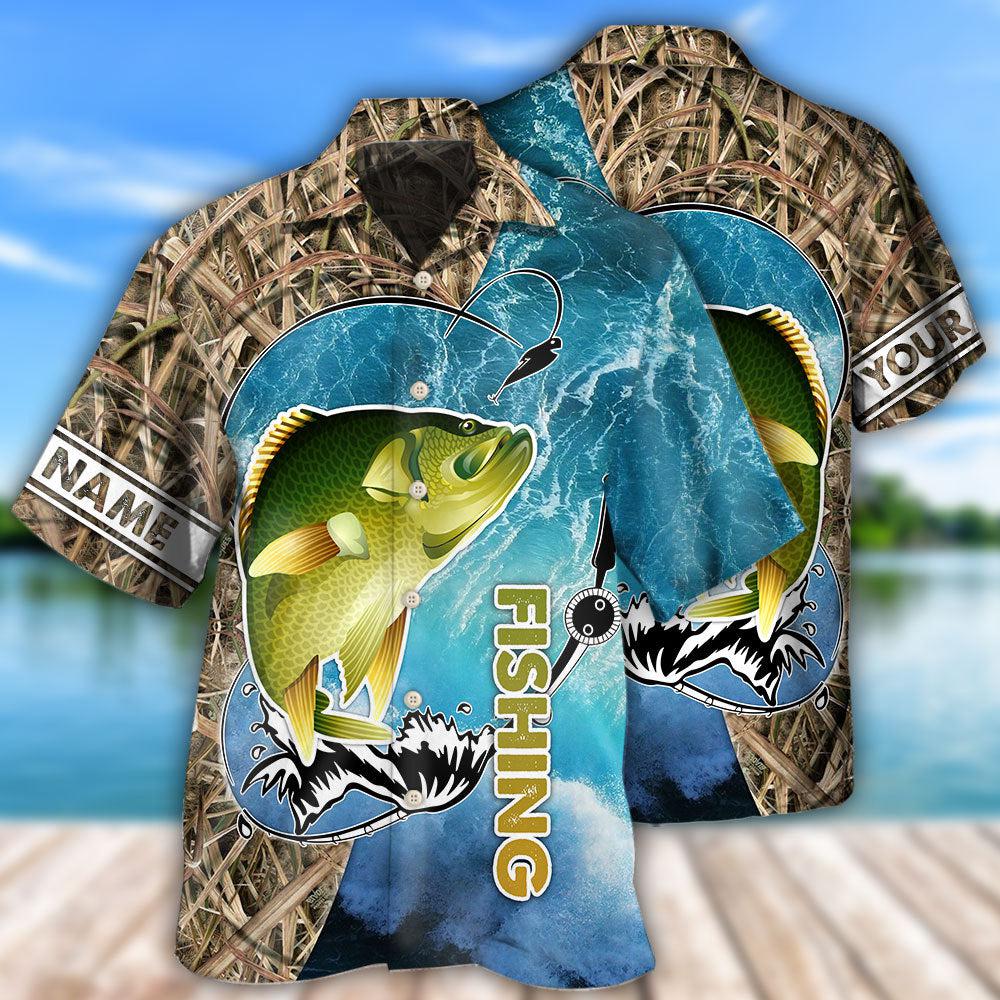 Happy Fishing Crappie Personalized Hawaiian Shirt Pattern View For Lightweight Everyday Style