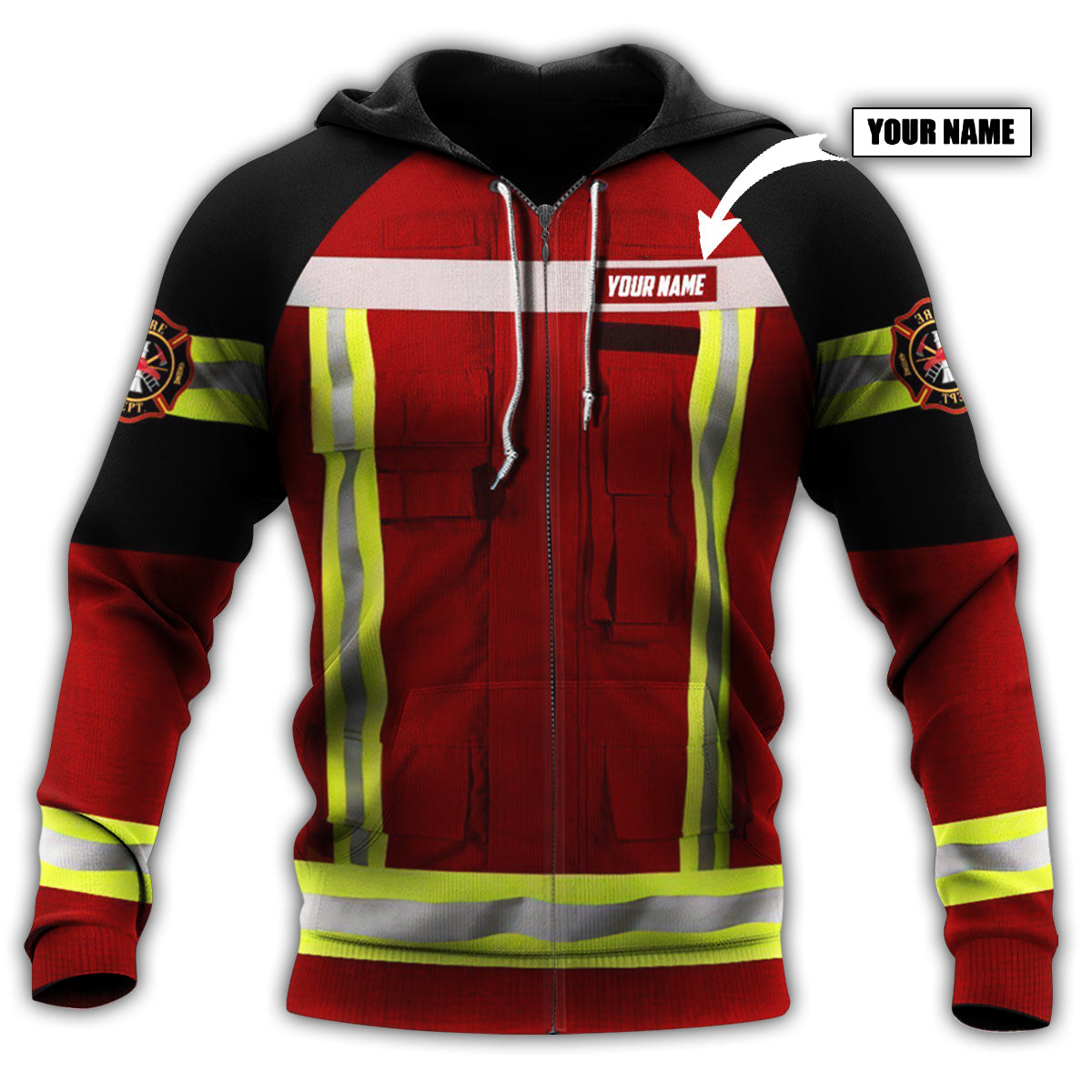 Firefighter Personalized Hoodie For First Responder Tributes Daily Wear And Thoughtful Gifts