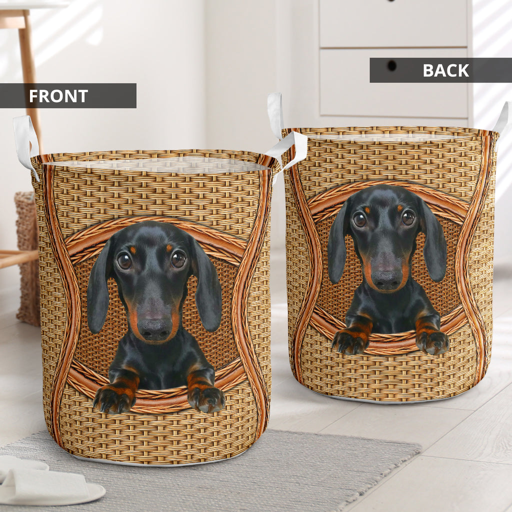 Dachshund Line By Handmade Laundry Basket For Room Home Organizer