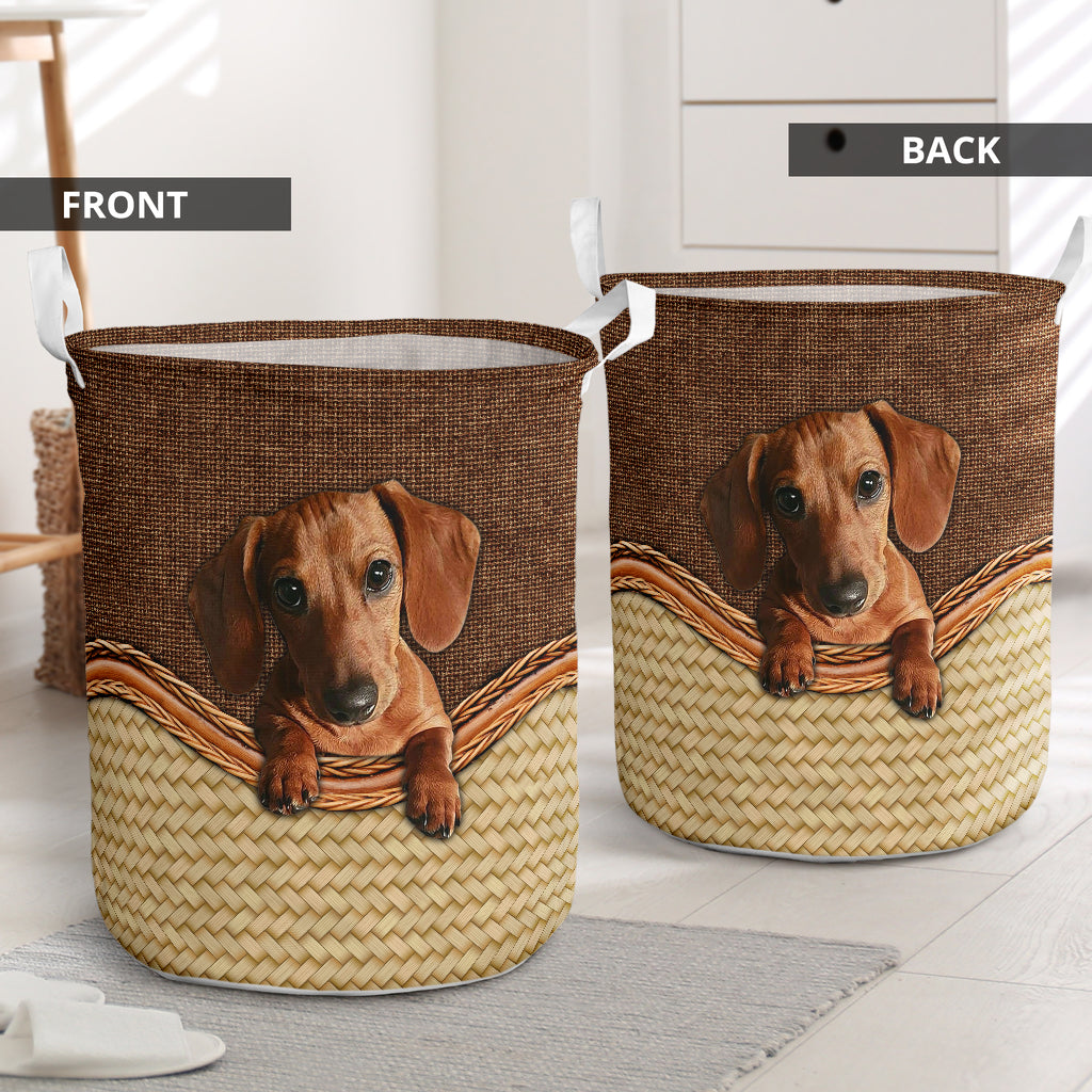 Dachshund Fabric Laundry Basket For Room Home Organizer