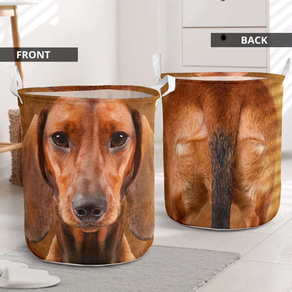 Dachshund Face And Butt So Cute Laundry Basket For Room Home Organizer