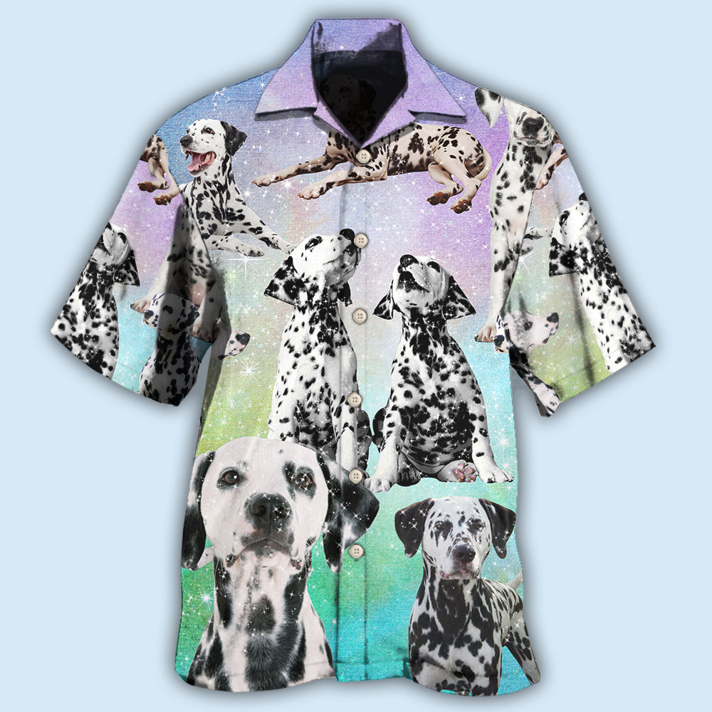Dog Dalmatian Galaxy Hawaiian Shirt For Resort Getaways And Comfortable Summer Activities