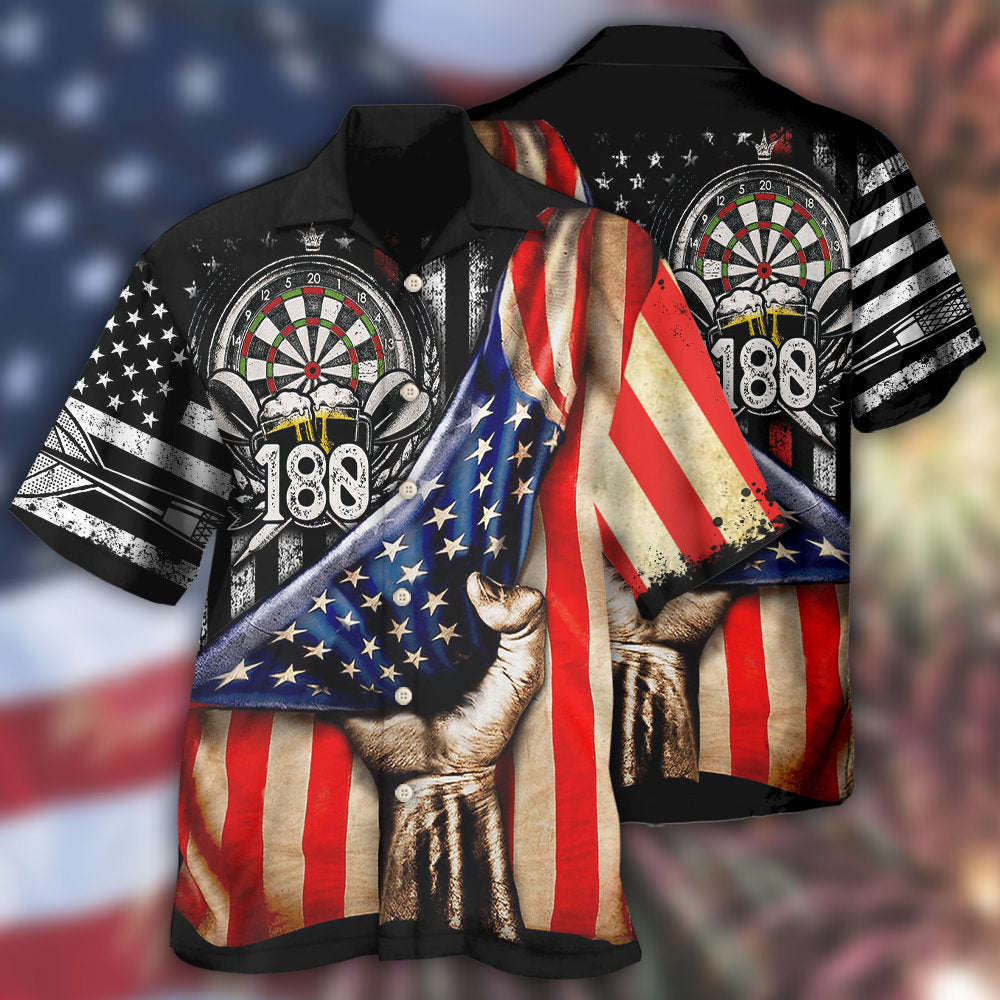 Darts Independence Day Hawaiian Shirt For Resort Getaways And Comfortable Summer Activities