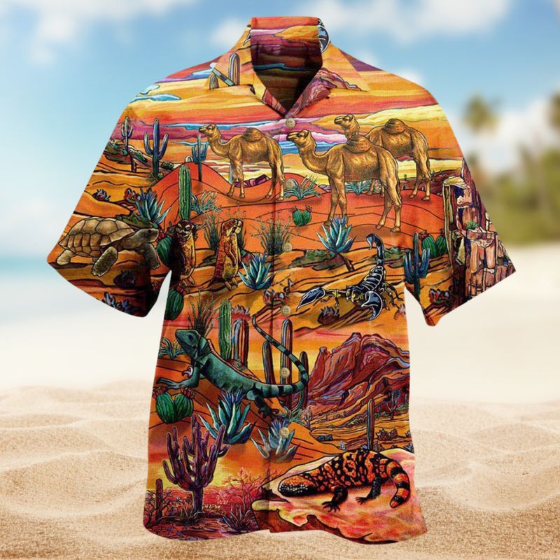 Desert Begins Hawaiian Shirt For Tropical Holidays, Outdoor Gatherings, And Everyday Comfort