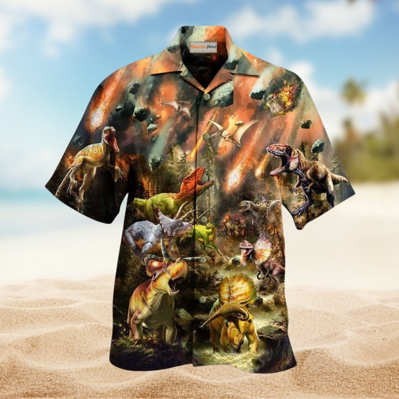Prehistoric Dinosaur Fossil Hawaiian Shirt For Island Adventures Beach Events And Thoughtful Gifting