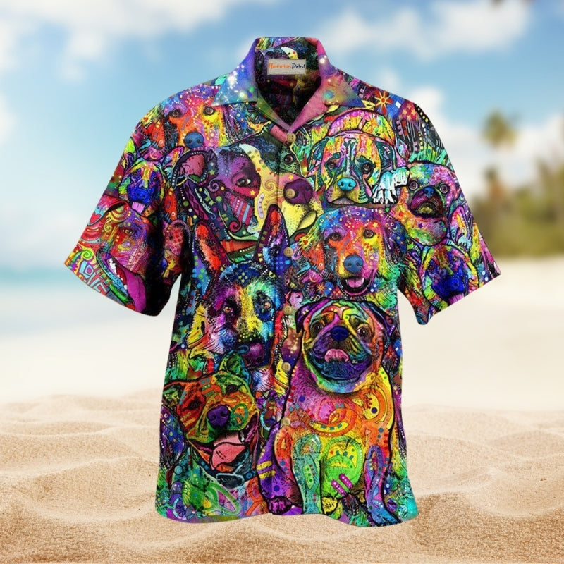 Loyal Dog Companion Hawaiian Shirt For Island Getaways Beach Parties And Comfortable Vacation Style
