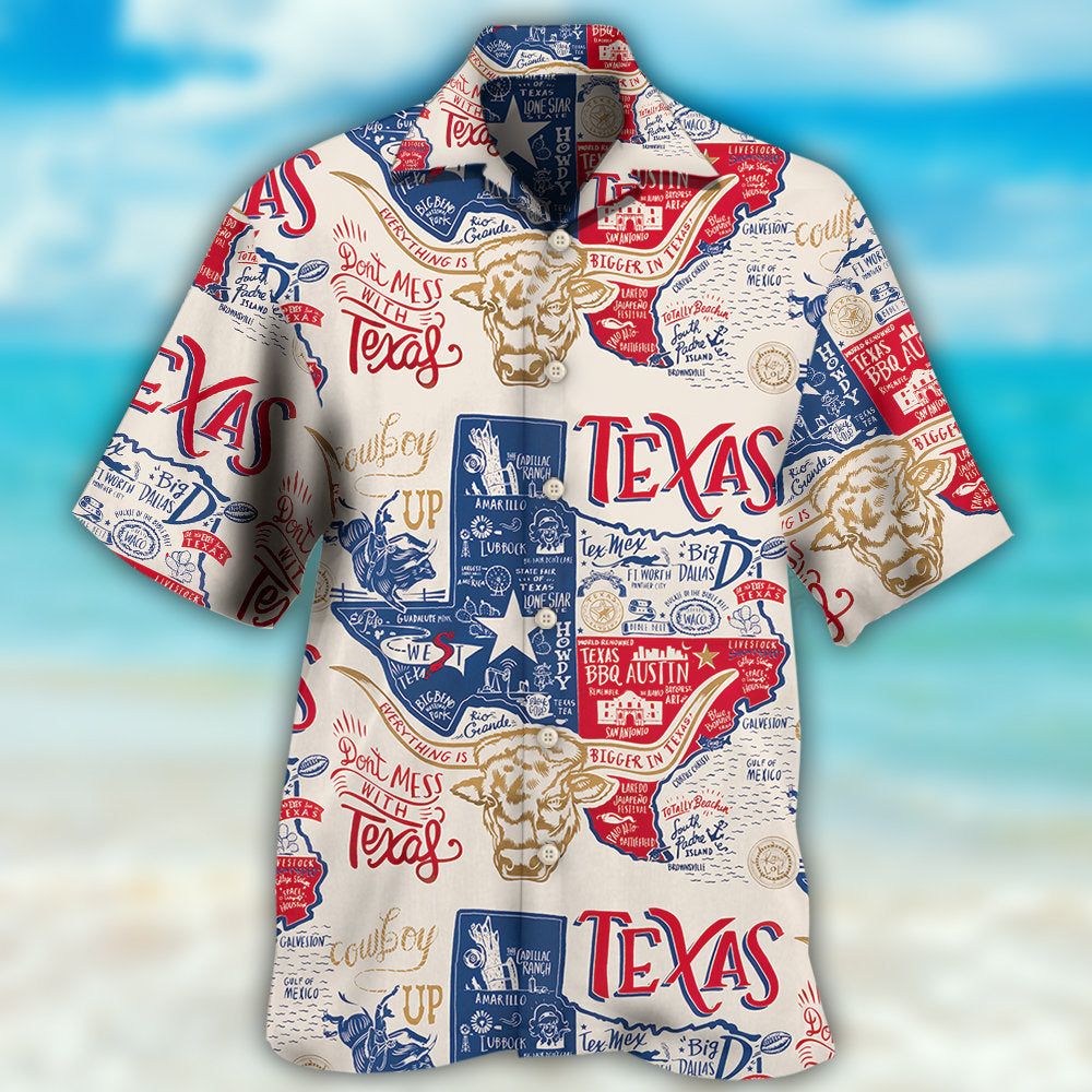 Texas Hawaiian Shirt For Resort Getaways And Comfortable Summer Activities