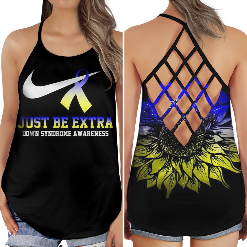 Down Syndrome Just Be Extra Hollow Tank Top For Community Events And Positive Support