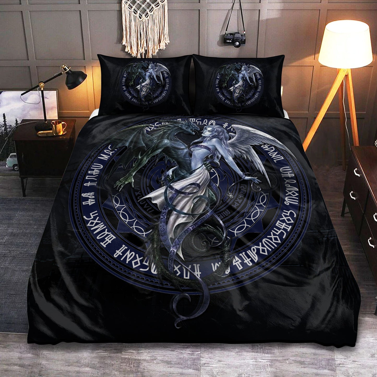Strong Dragon Fantasy Bedding Cover For Fantasy Bedroom Decor