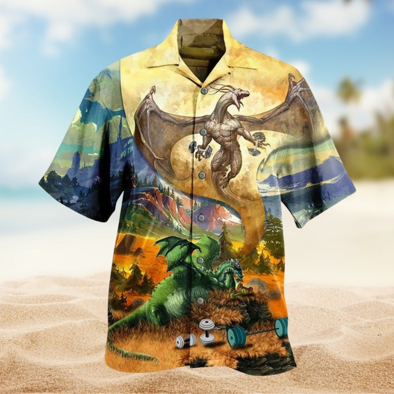 Dragon Fitness Hawaiian Shirt For Beach Days, Summer Outings, And Thoughtful Gift Giving