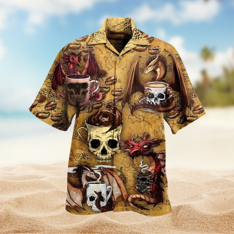 Cat Knitting Kinda Hawaiian Shirt Graphic Artwork Detail For Summer Travel