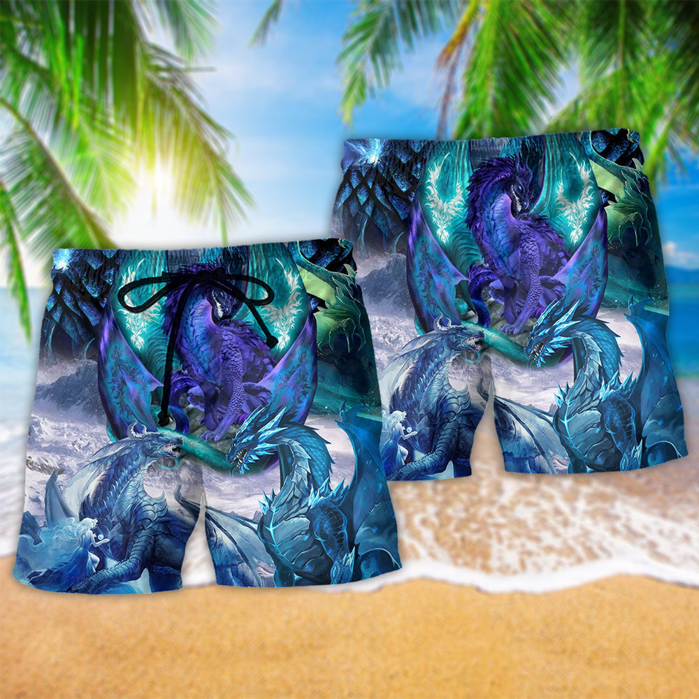 Dragon Colorful Beach Shorts Print Detail For Thoughtful Gift Giving