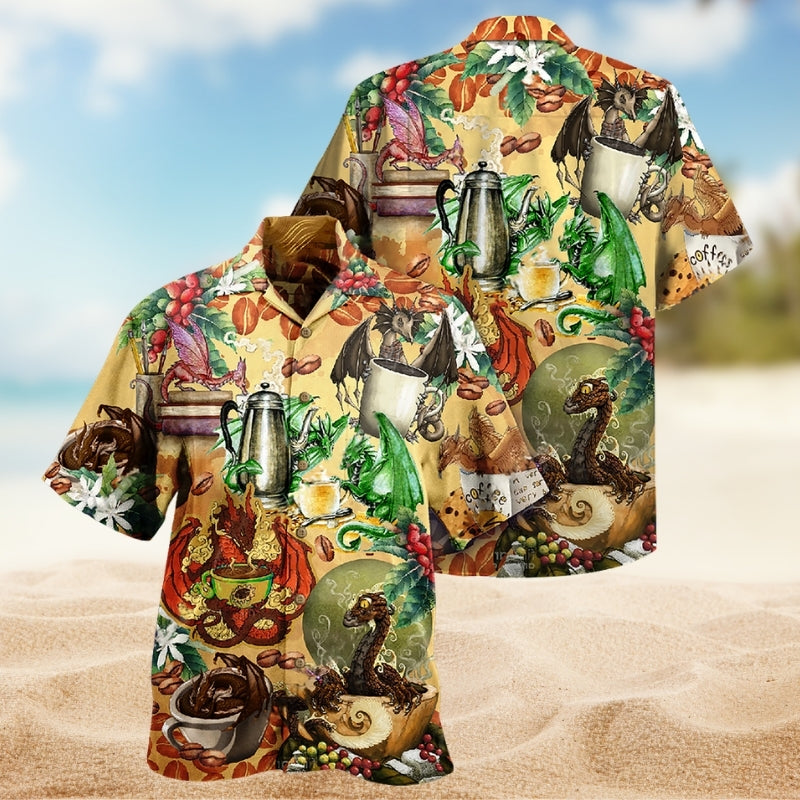 Dragon Celestial Art Hawaiian Shirt For Beach Party And Vacation Style