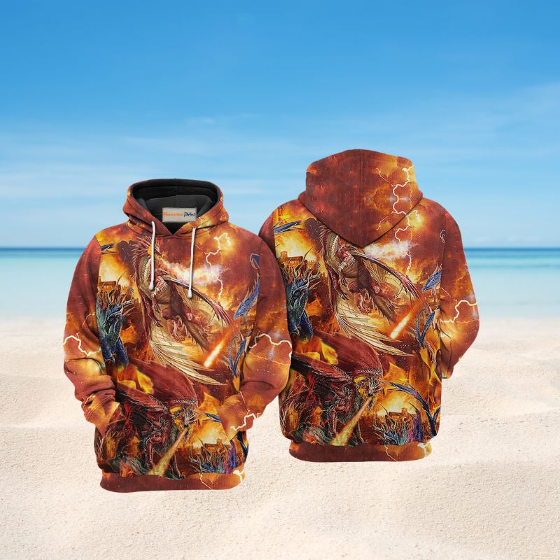 Dragon Love Life Hoodie For Creative Streetwear Outdoor Trips And Gift Giving