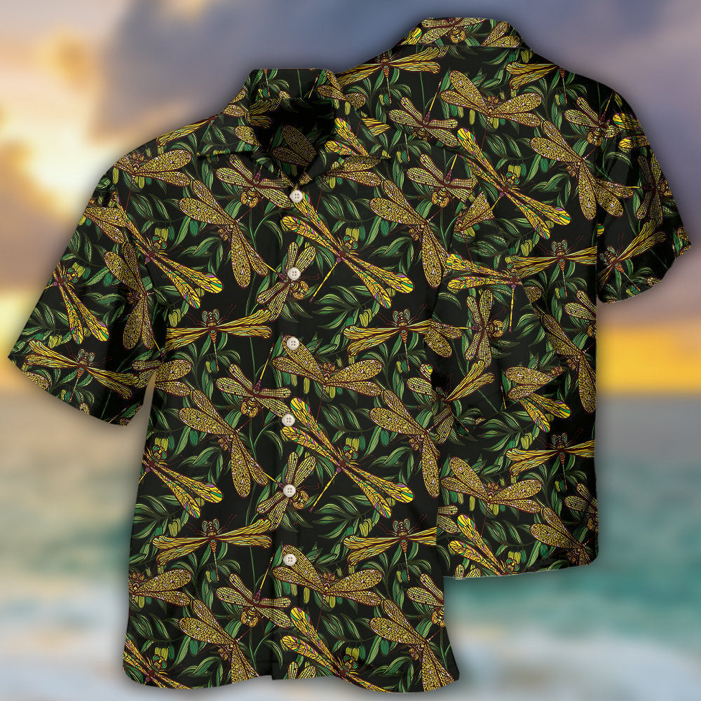 Dragonfly Hawaiian Shirt Artwork View For Weekend Travel And Beach Style