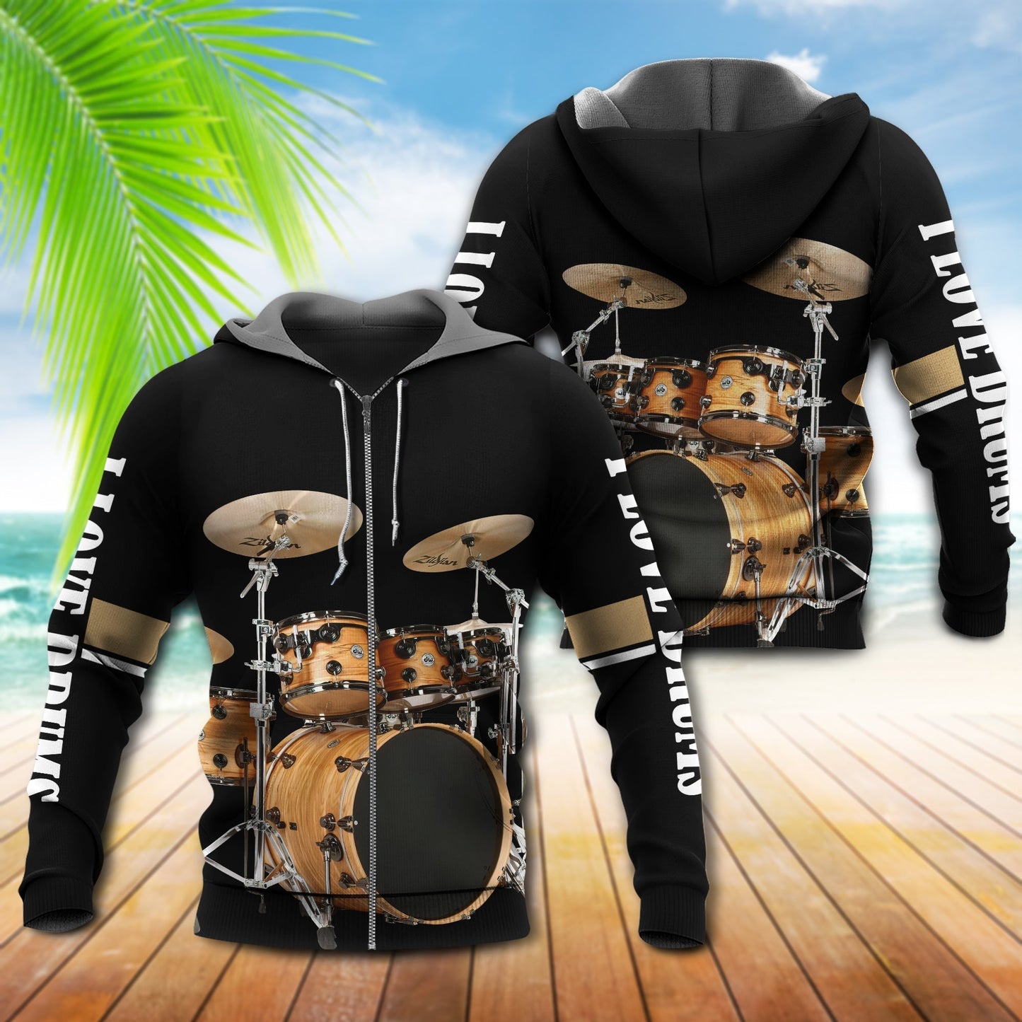 Drum Life Music Hoodie For Studio Life Casual Travel And Everyday Comfort