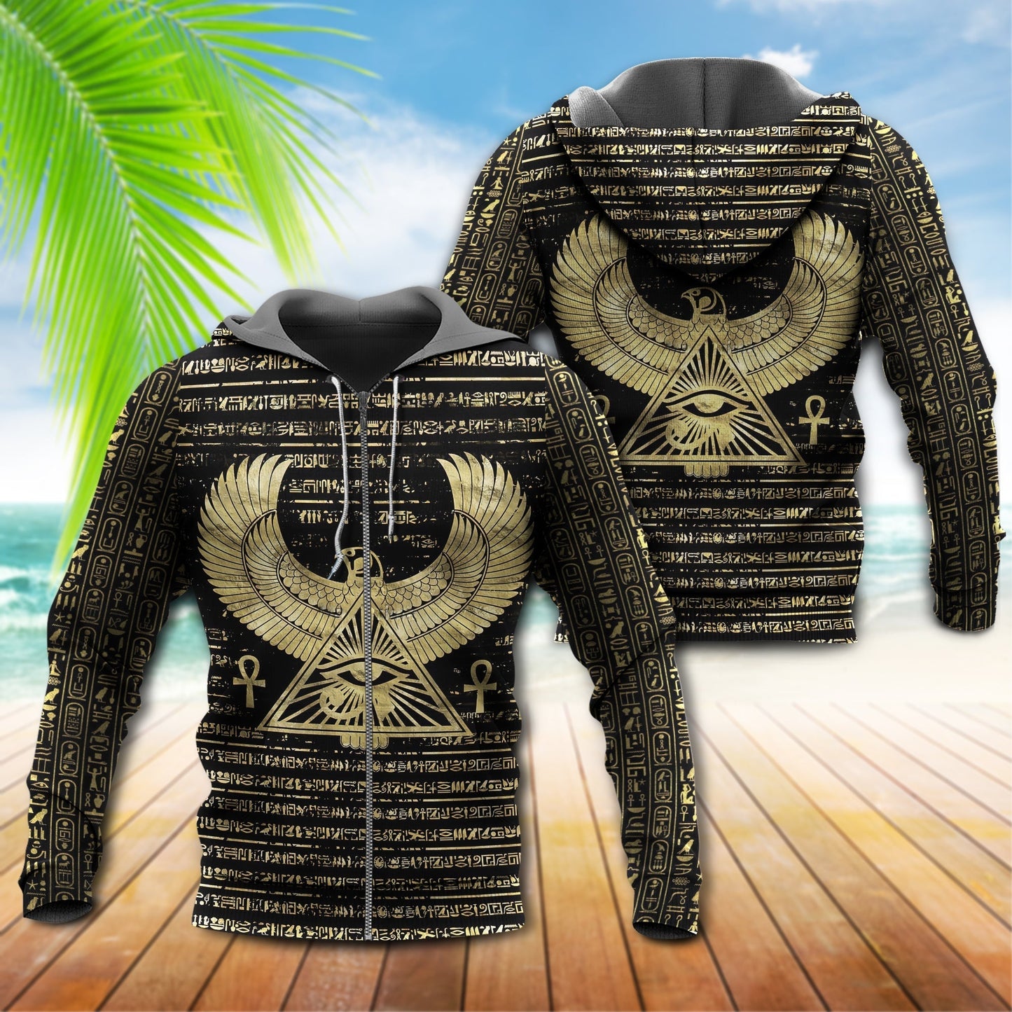 Eye Horus Egyptian Symbols Hoodie For Mythic Artwork Casual Events And Everyday Comfort
