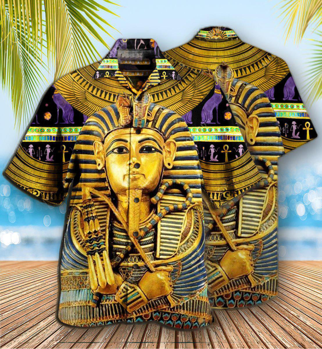 Ancient Egypt Egyptian Faith Hawaiian Shirt Pattern View For Relaxed Warm Weather Outfits