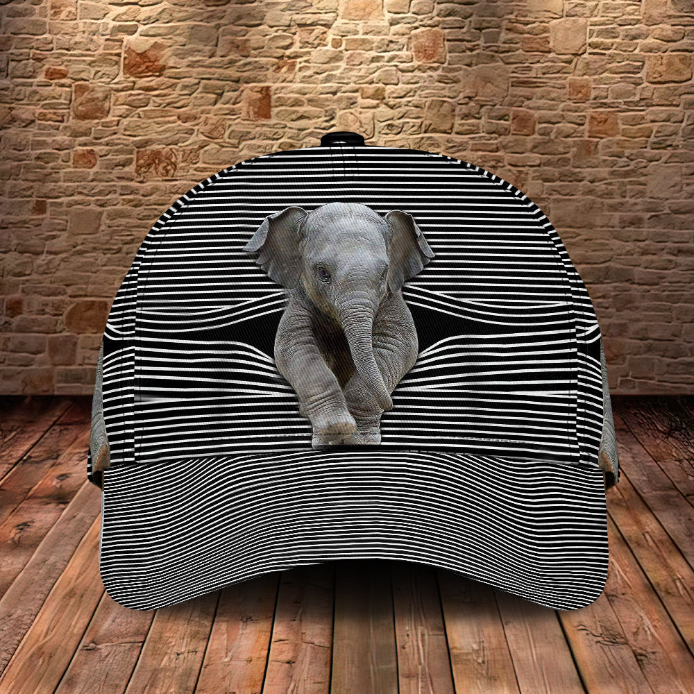 Cute Elephant Love Classic Cap For Seasonal Events Outdoor Trips And Everyday Comfort
