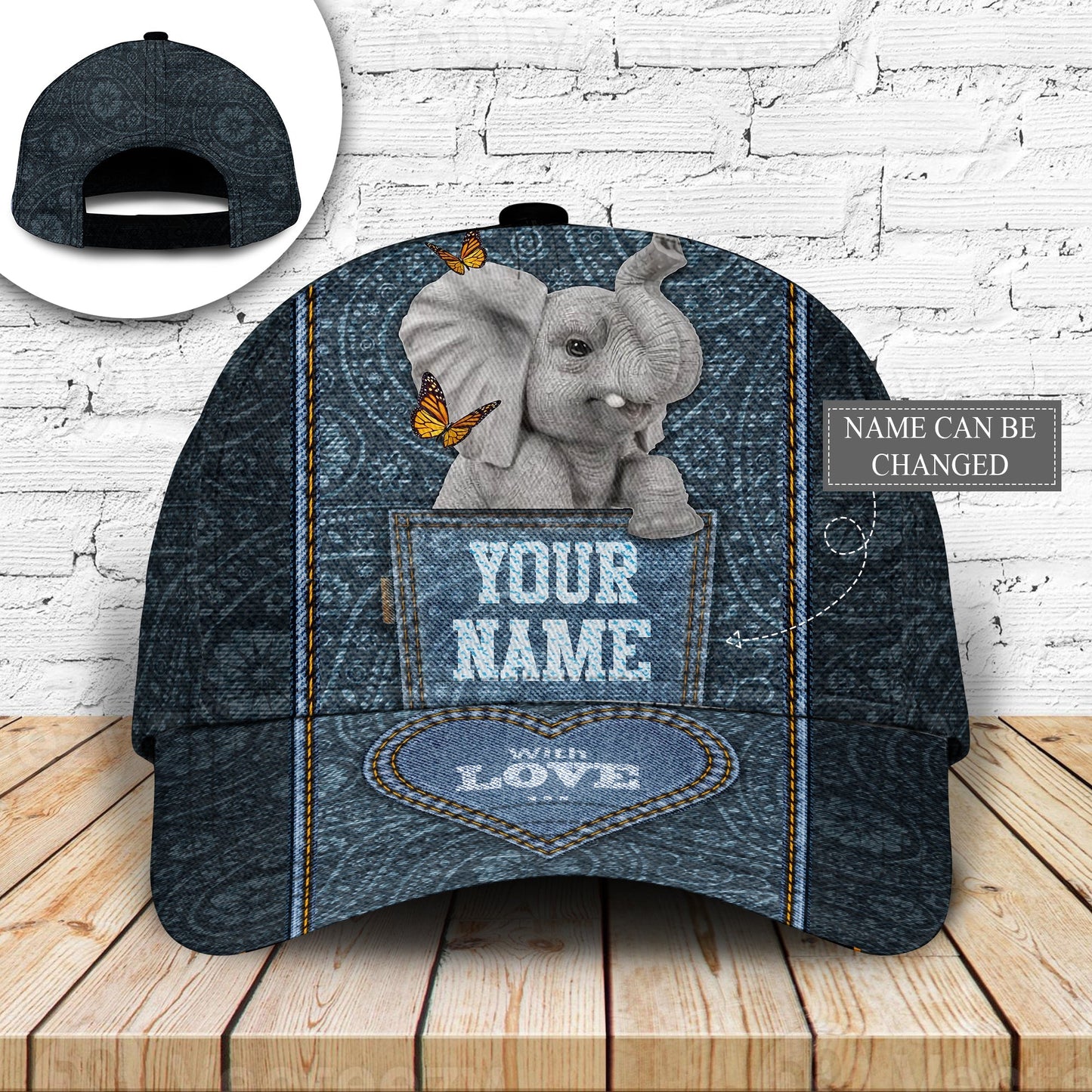Elephant Love Personalized Classic Cap For Festivals Vacations Outdoor Fun And Daily Comfort