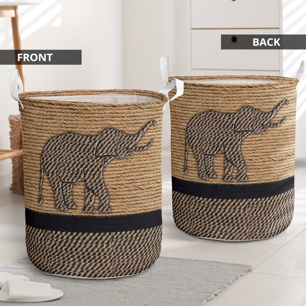 Elephant Rope Wallpaper Laundry Basket For Room Home Organizer