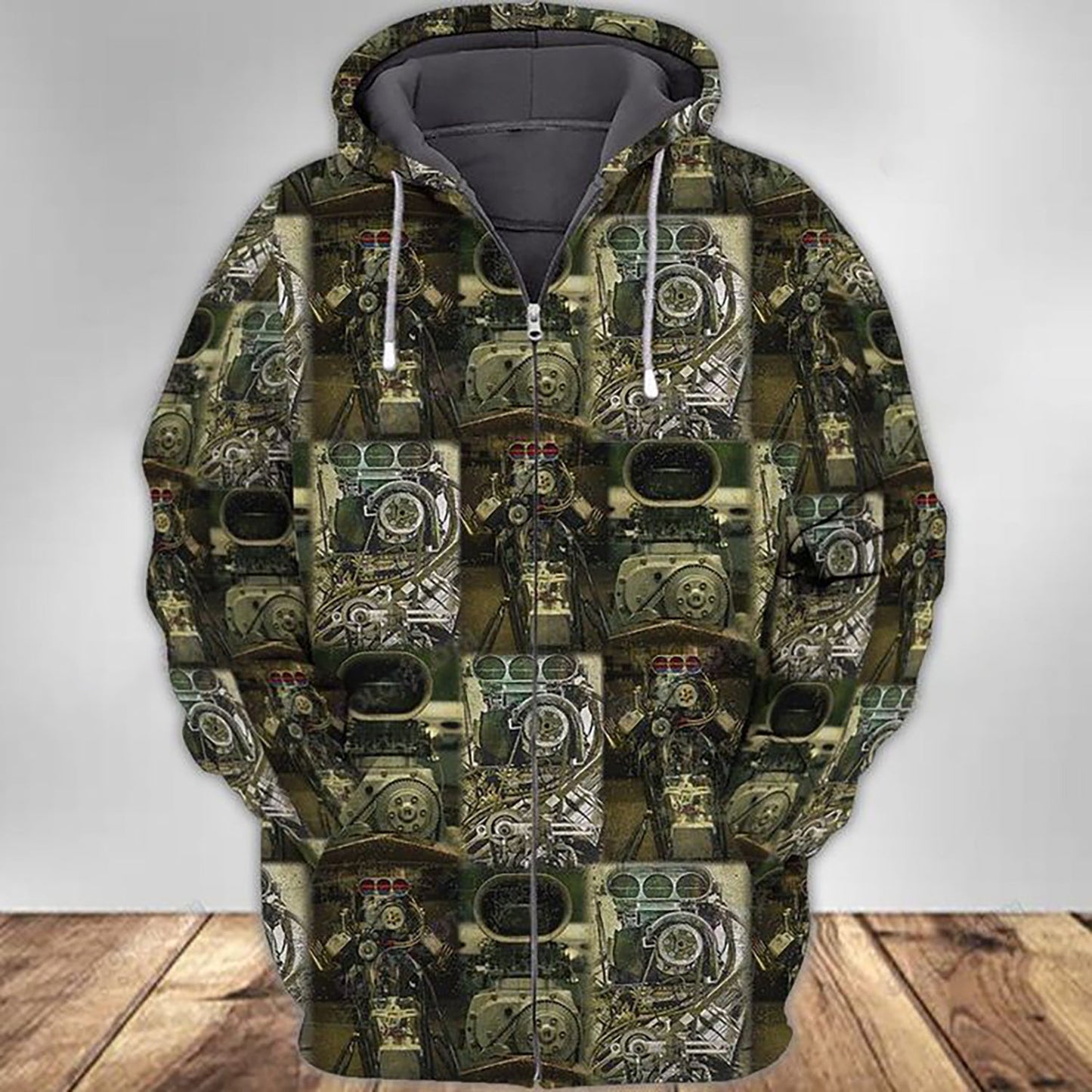 Green Engine Hoodie For Vehicle Lovers Weekend Events And Thoughtful Gifting