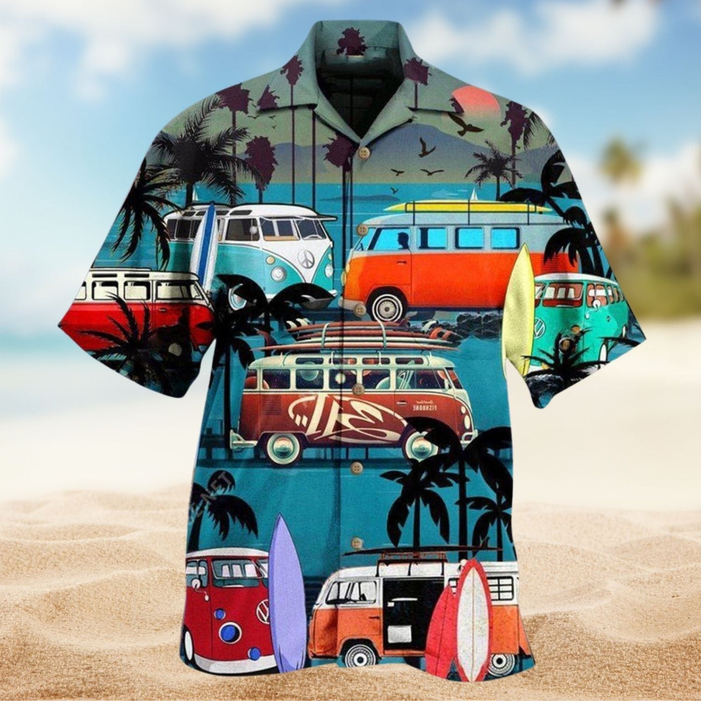 Camping Enjoy Your Vanlife Van Hawaiian Shirt For Resort Travel Scenic Drives And Casual Summer Wear