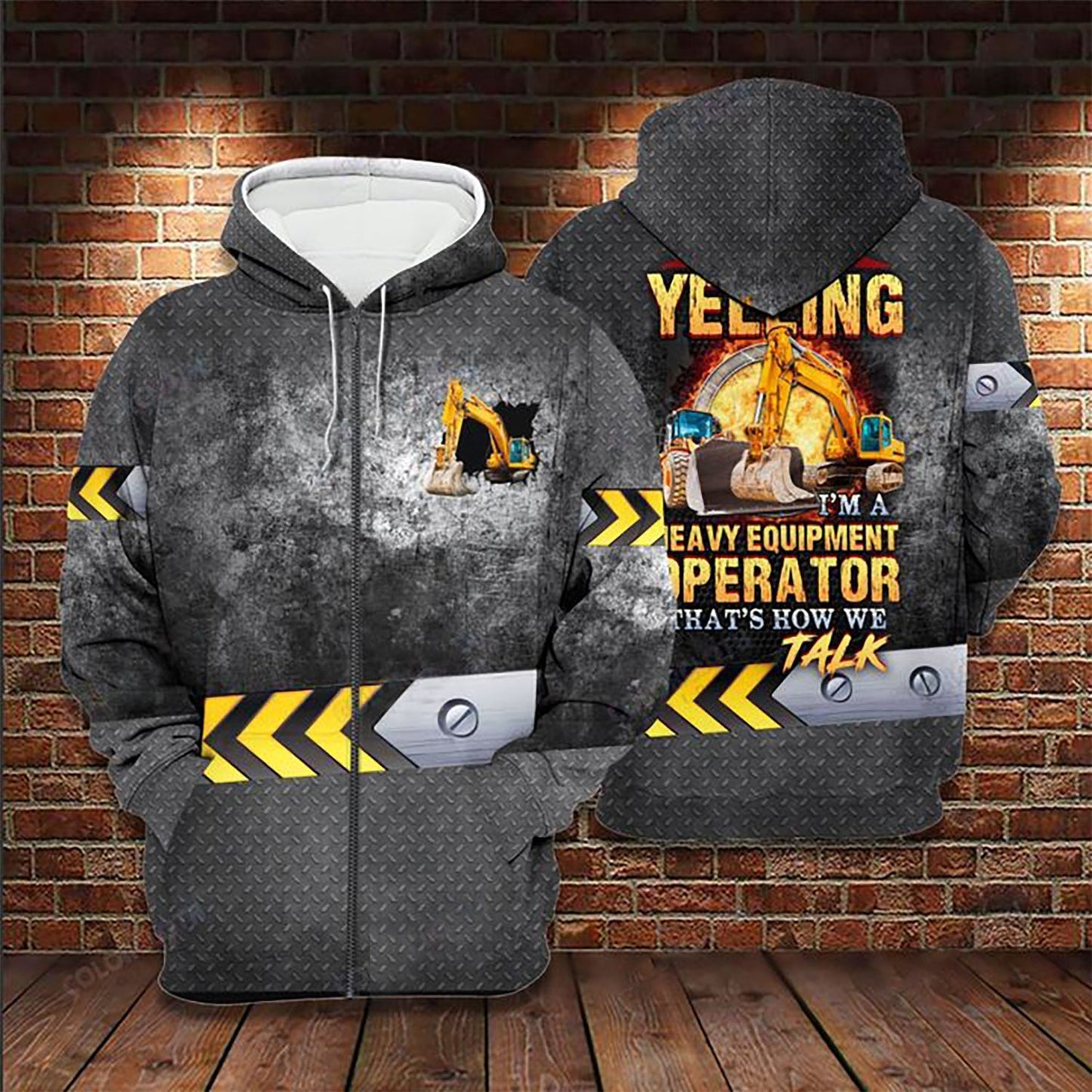 Excavator Heavy Equipment Hoodie For Relaxed Daily Wear Weekend Outings And Thoughtful Gifting