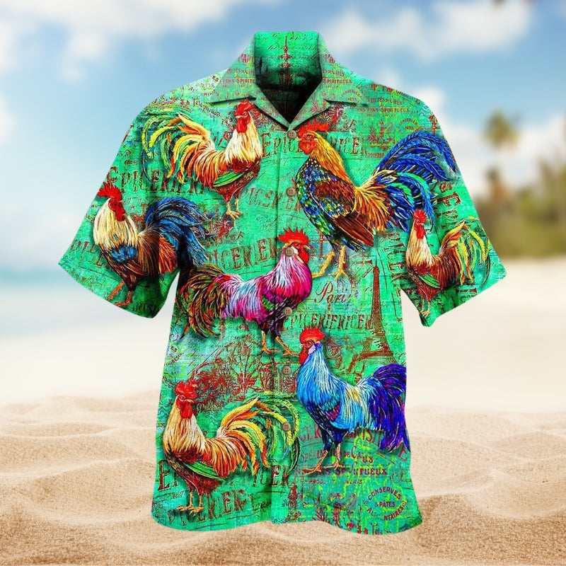 Festive Christmas Guitar Music Santa Hawaiian Shirt Graphic Artwork Detail For Vacation Style