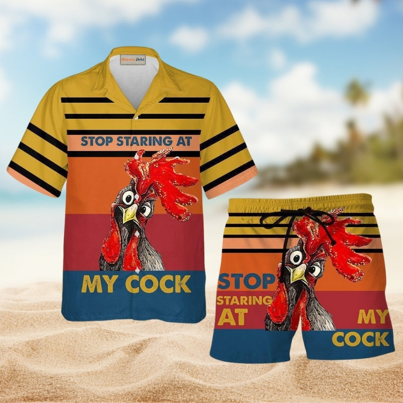 Playful Farm Rooster Hawaiian Shirt For Island Getaways Beach Parties And Comfortable Vacation Style
