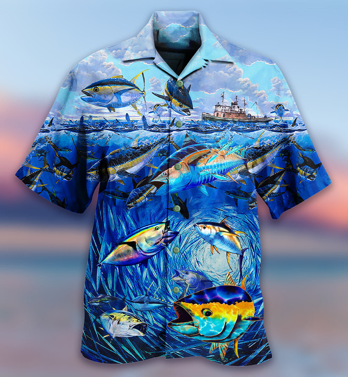 Fish Fishing Ocean Hawaiian Shirt For Poolside Relaxation And Sunny Getaways