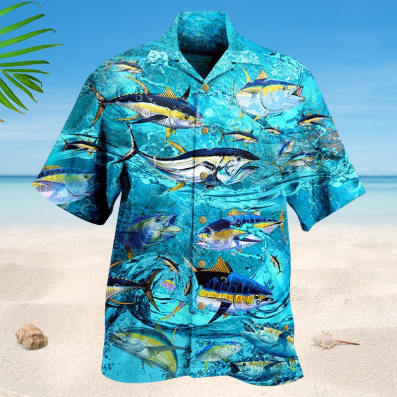 Fishing Tuna Sea Hawaiian Shirt For Sports Fans, Summer Outings, And Relaxed Vacation Wear