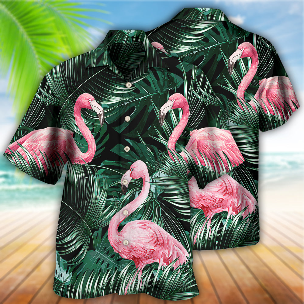 Flamingo Hawaiian Shirt Artwork View For Weekend Travel And Beach Style