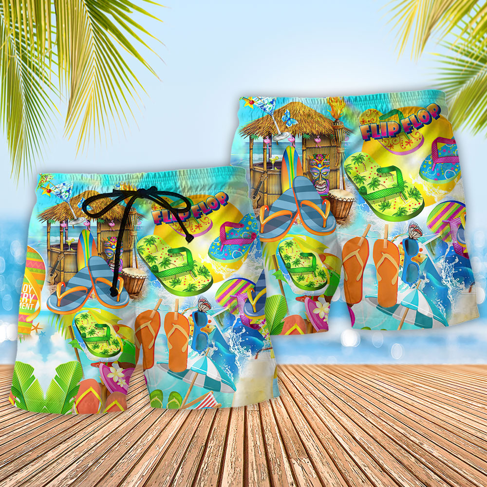 Flip Flops Favorite Summer Shoes Beach Shorts For Sunny Holidays And Comfortable Daily Styling