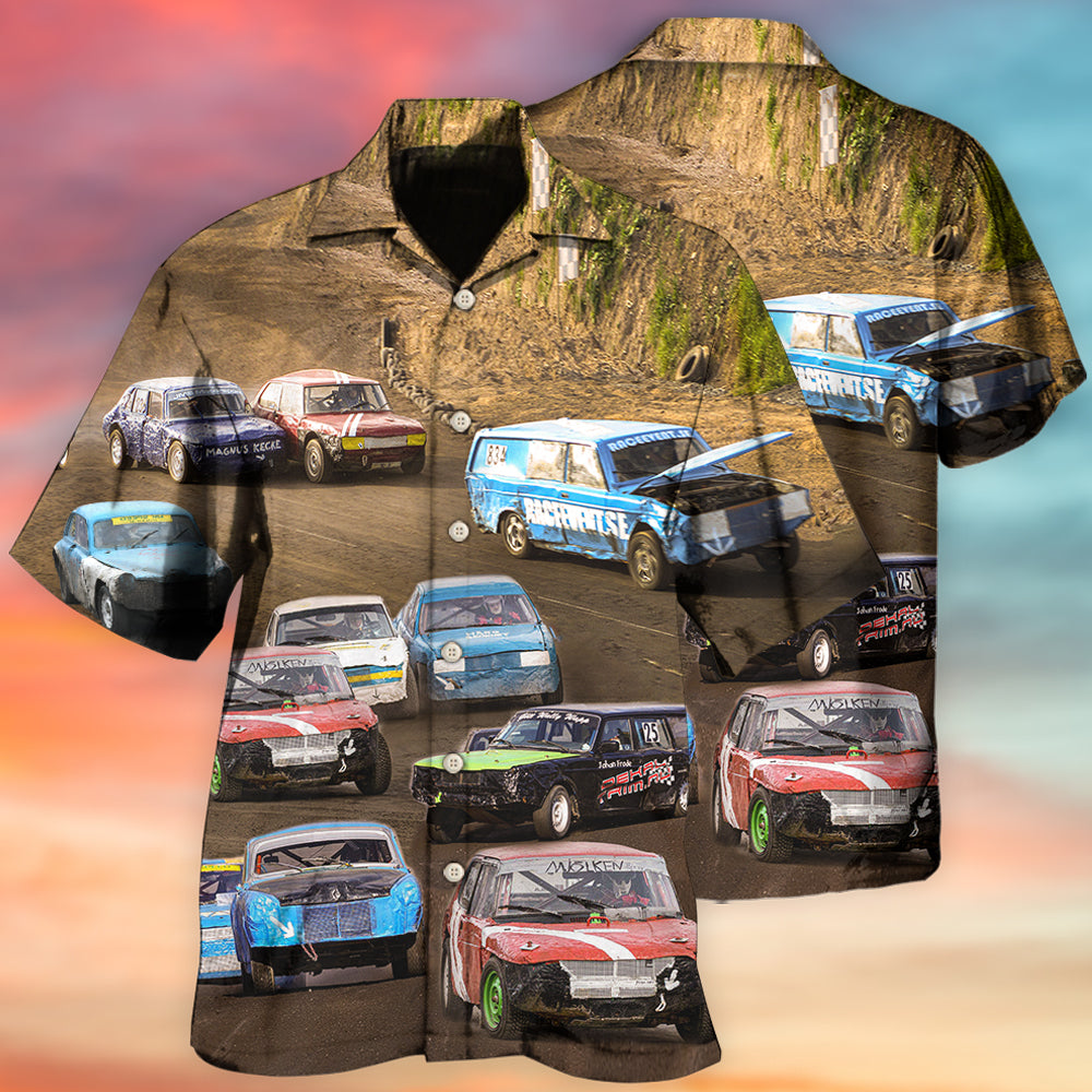 Classic Car Hawaiian Shirt With All Over Print For Island Holidays Summer Parties And Casual Outdoor Wear