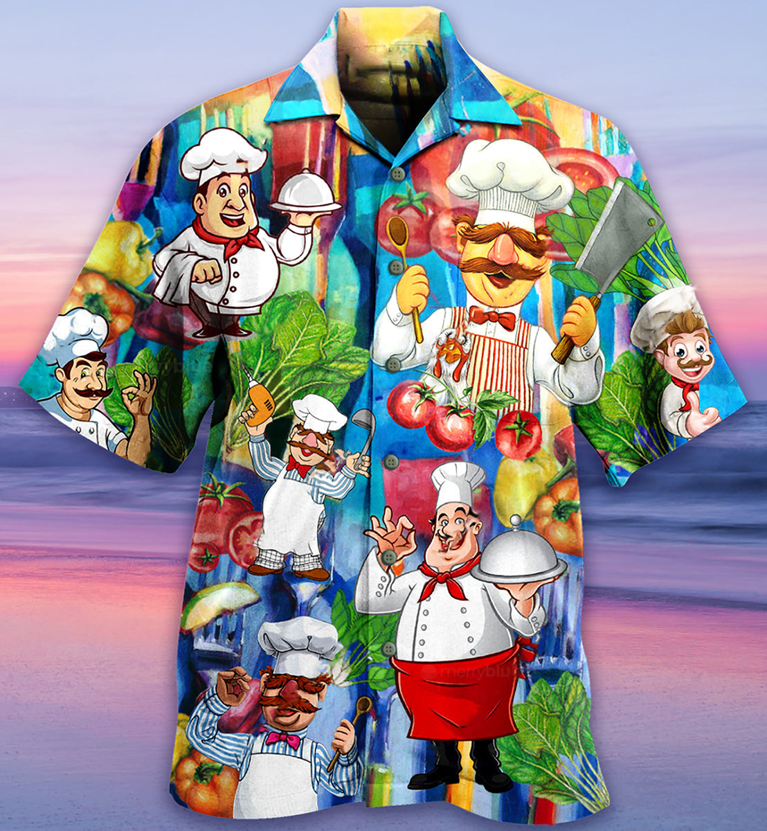 Chef Put Meat Mouth Swallow Hawaiian Shirt Pattern View For Relaxed Warm Weather Outfits
