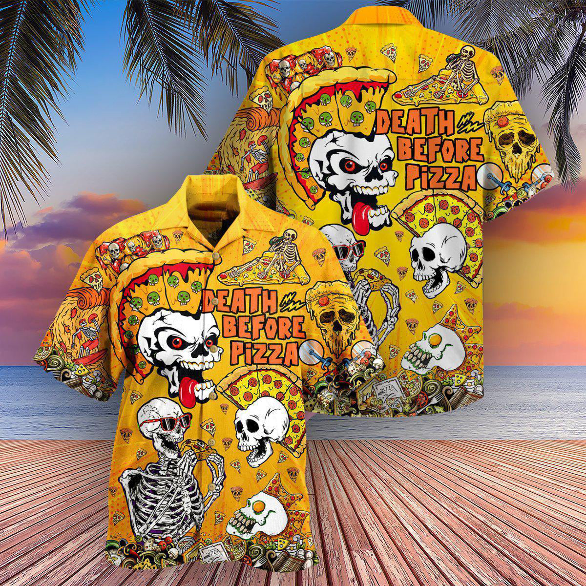 Food We're Death Nice Pizza Hawaiian Shirt For Summer Events And Casual Outdoor Wear