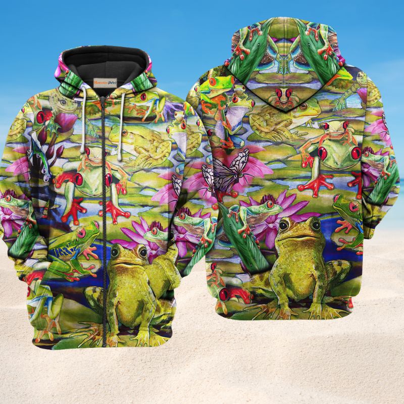 Frog Love Lake Hoodie For Wildlife Adventures Everyday Wear And Relaxed Outfits