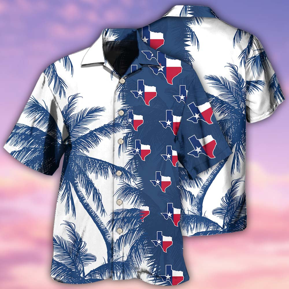 Peace Texas Heritage Hawaiian Shirt With All Over Print For Island Holidays Summer Parties And Casual Outdoor Wear
