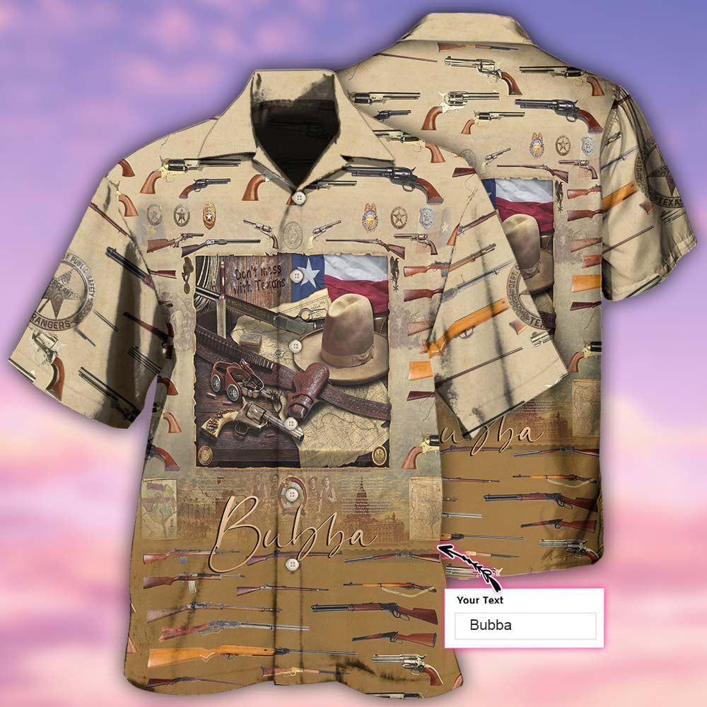 Texas Peace And Outdoor Symbols Hawaiian Shirt With All Over Print For Island Trips Summer Gatherings And Comfortable Daily