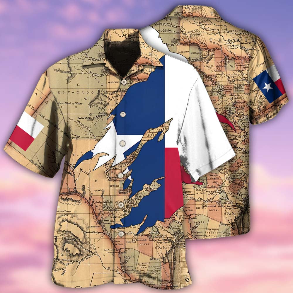 Peace Texas Heritage Hawaiian Shirt With All Over Print For Island Vacation Beach Days And Thoughtful Gifting