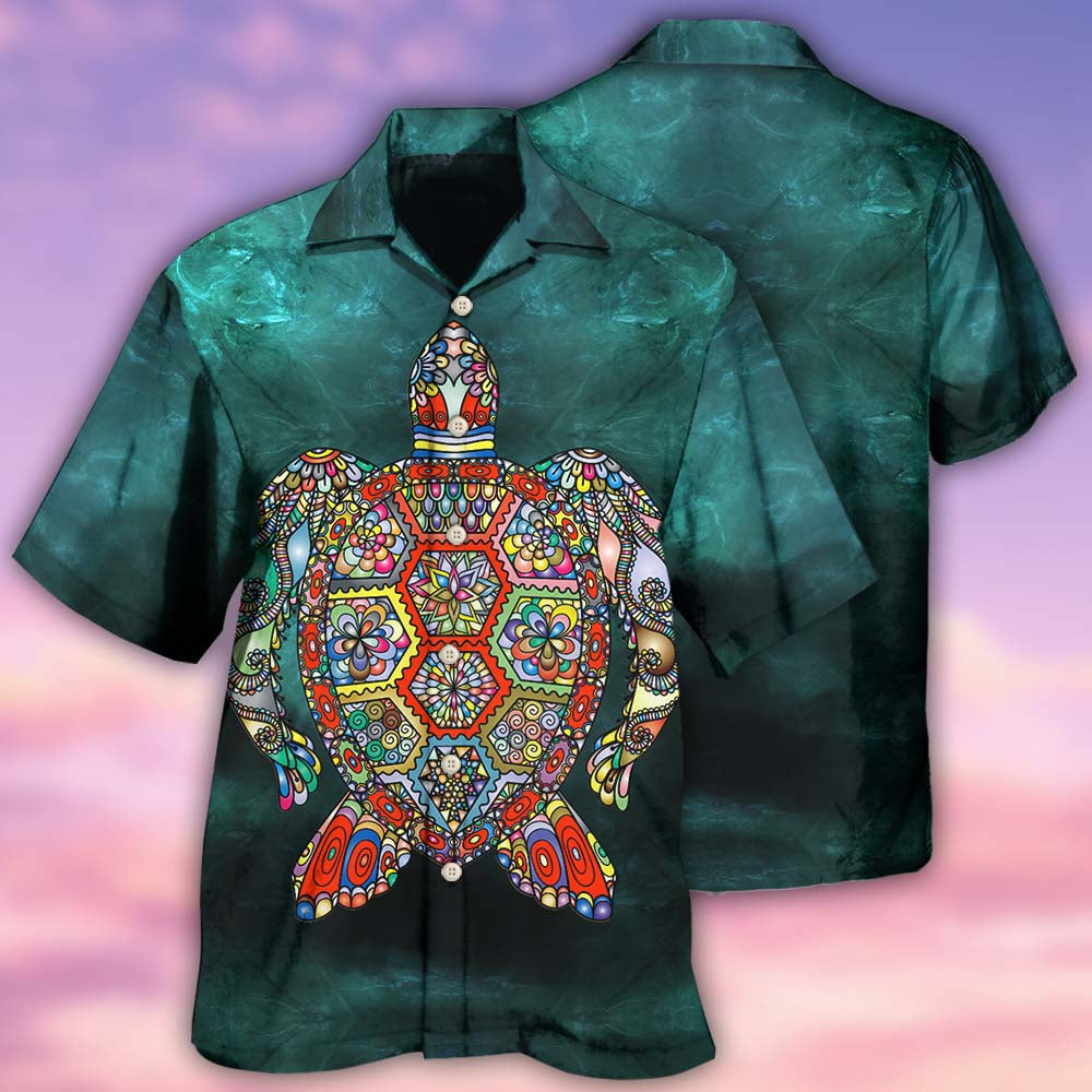 Turtle Sea Thinking Hawaiian Shirt Design Detail For Sunny Adventures And Casual Wear