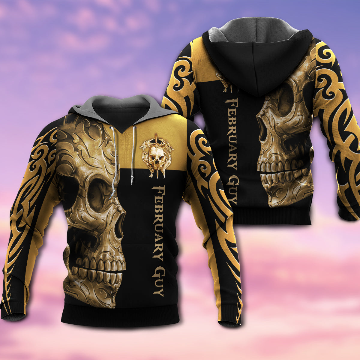 February Skull Hoodie For Alternative Outfits Travel And Distinctive Casual Wear