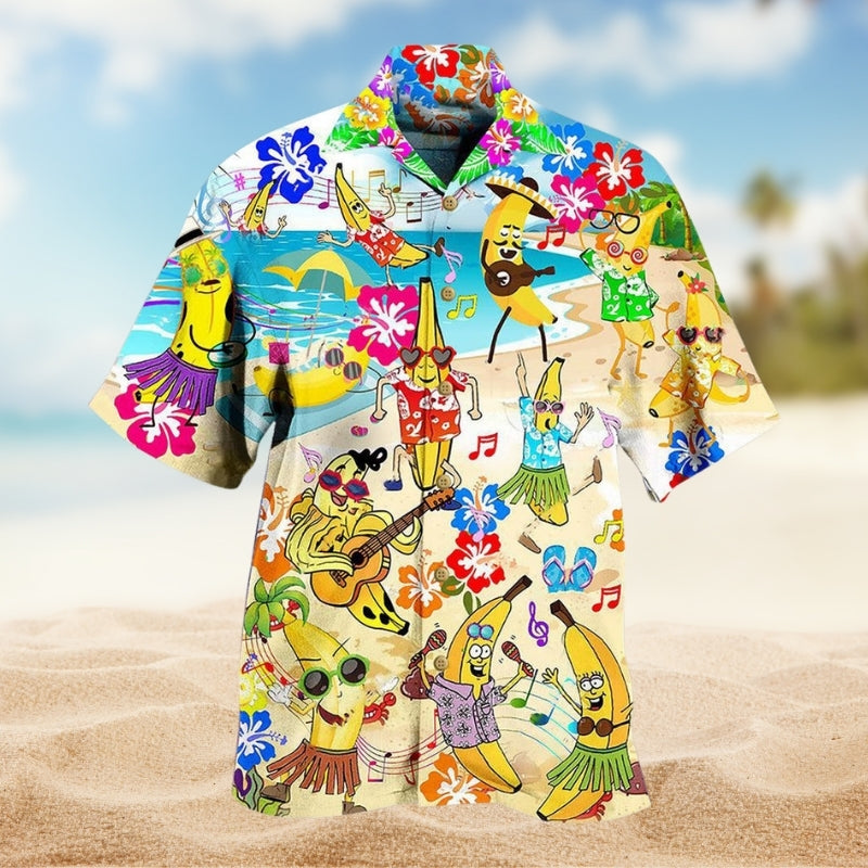 Christmas Hippie Santa Hawaiian Shirt Front Pattern View For Casual Outings