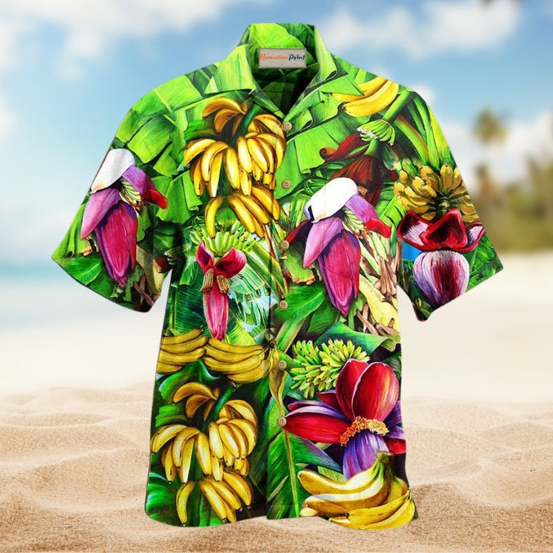 Fruit Banana Tropical Forest Hawaiian Shirt For Tropical Trips Food Fans And Cheerful Summer Outings