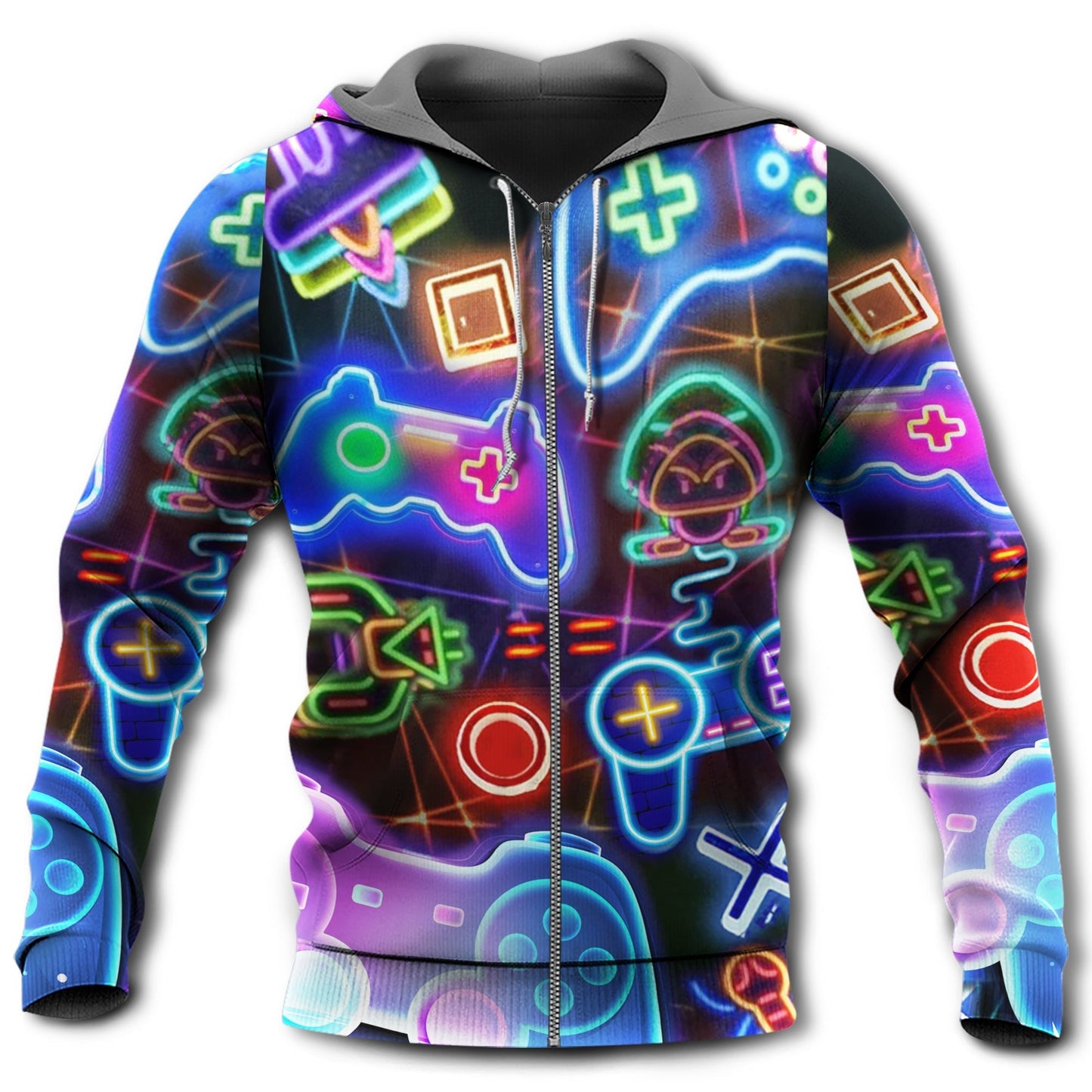 Neon Game Love Hoodie For Relaxed Streetwear Weekend Travel And Everyday Style