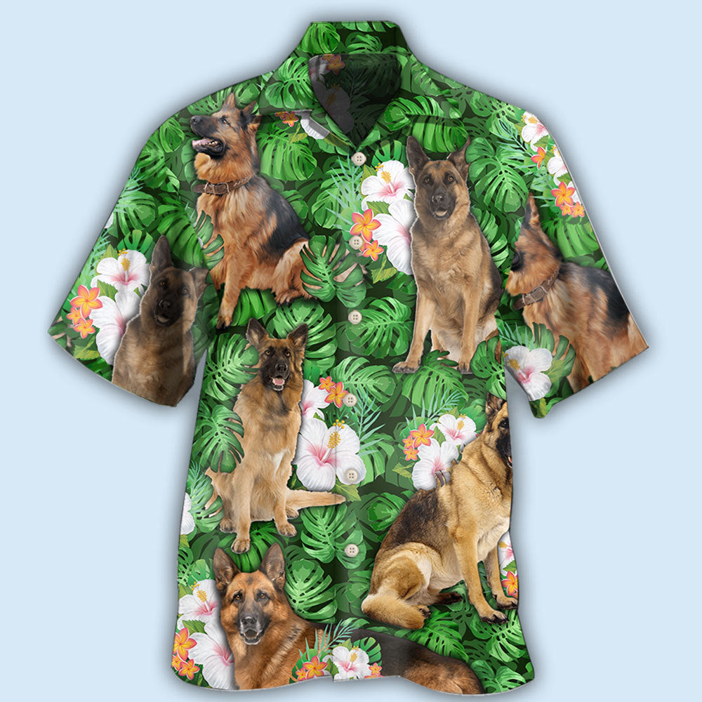 Tropical Dog German Shepherd Hawaiian Shirt For Warm Weather Adventures And Everyday Comfort
