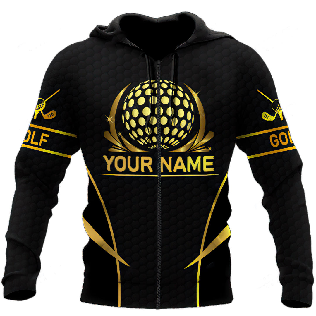 Golden Golf Personalized Hoodie For Recreation Events Travel Days And Comfortable Casual Wear