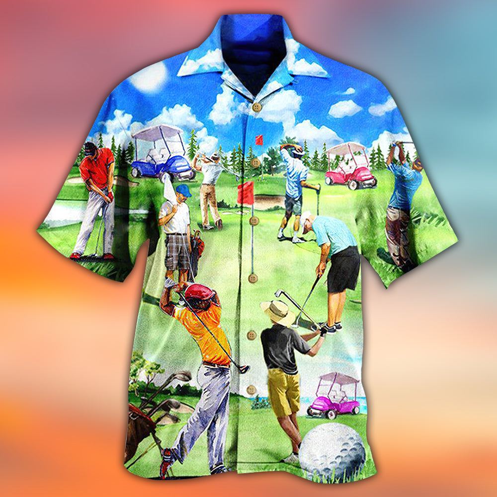 Golf Eat Sleep Repeat Hawaiian Shirt For Poolside Relaxation And Sunny Getaways