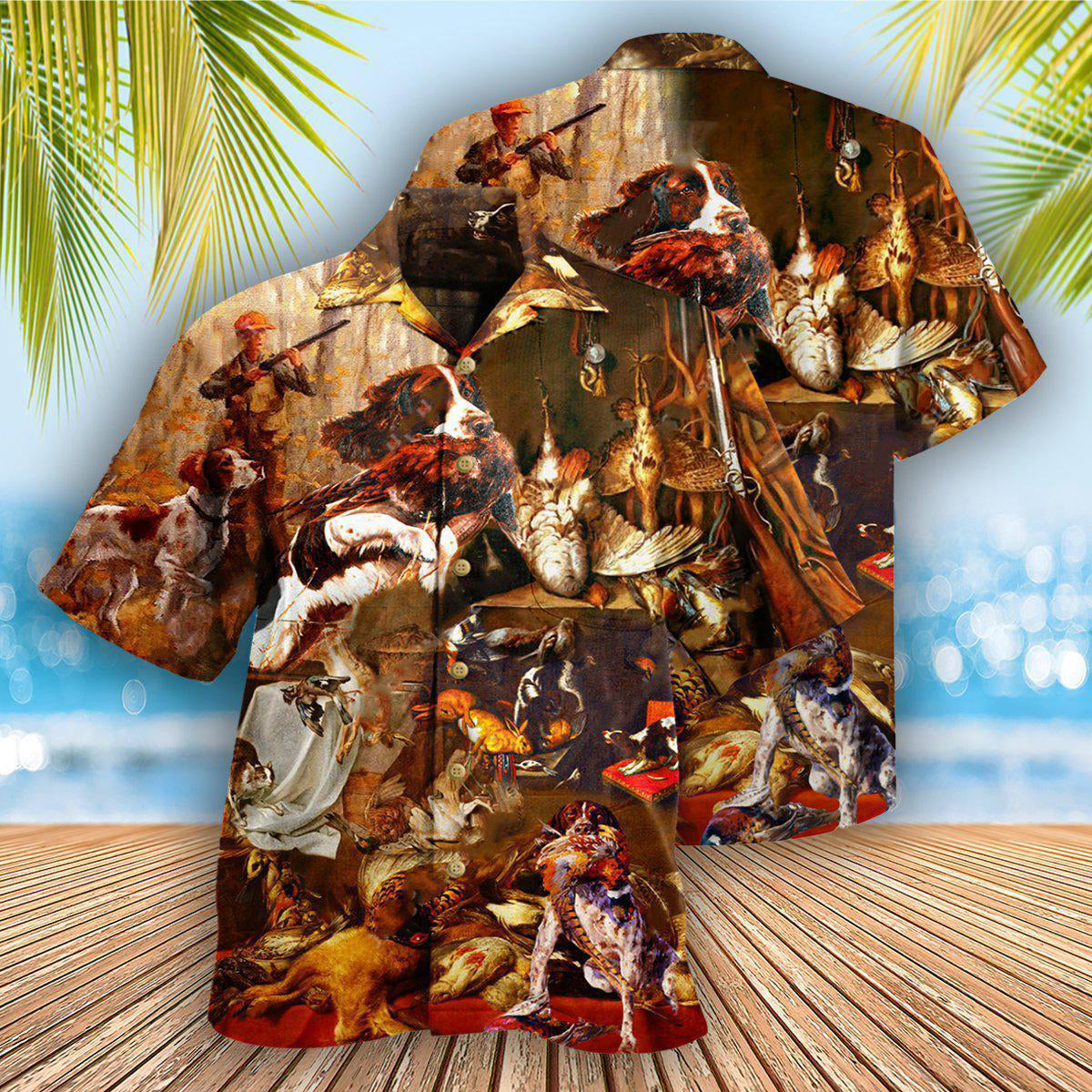 Hunting Good Wait Hawaiian Shirt Pattern Detail For Summer Holidays And Outdoor Fun